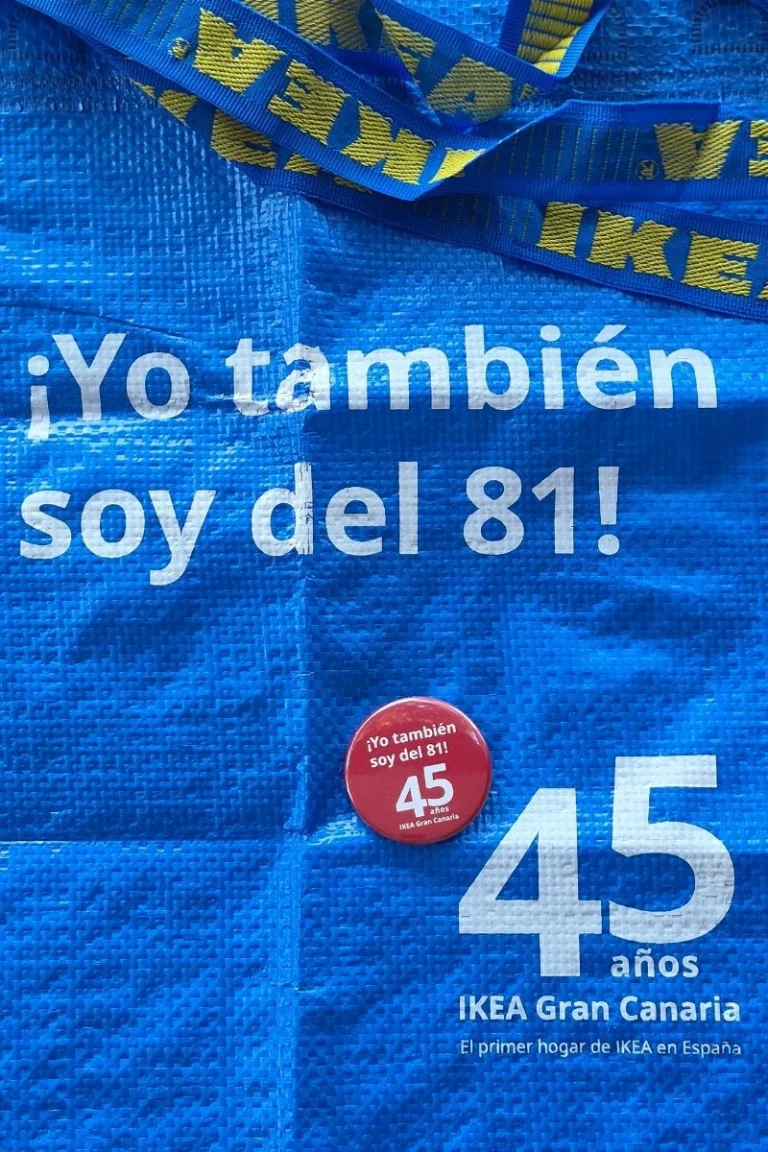 Qué puede salir mal cuando la omnicanalidad falla: el caso IKEA Gran Canaria. 14 Bolsa y Chapa 1981 de la promoción de IKEA Gran Canaria por el 45 aniversario